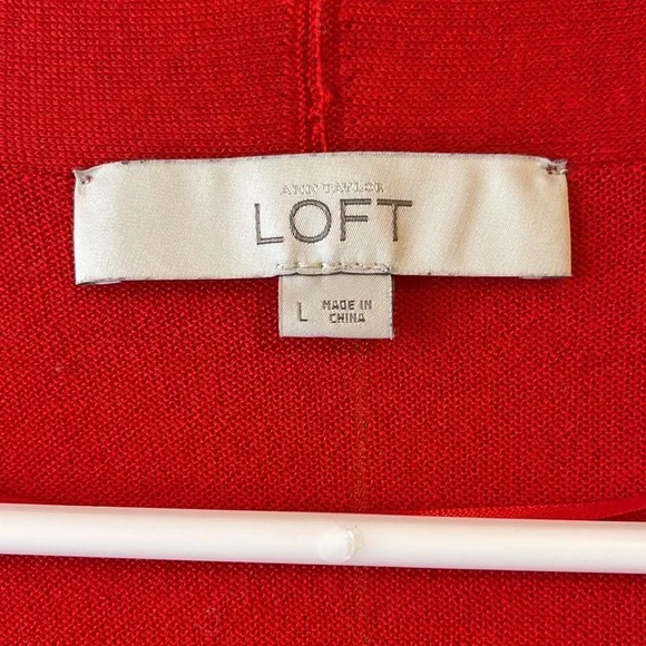 Loft sweater cardigan in large red - Picture 2 of 5